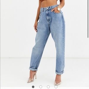 Petite High rise 'slouchy' mom jeans